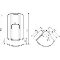 Cabina dus cu hidromasaj Silver Prime 90